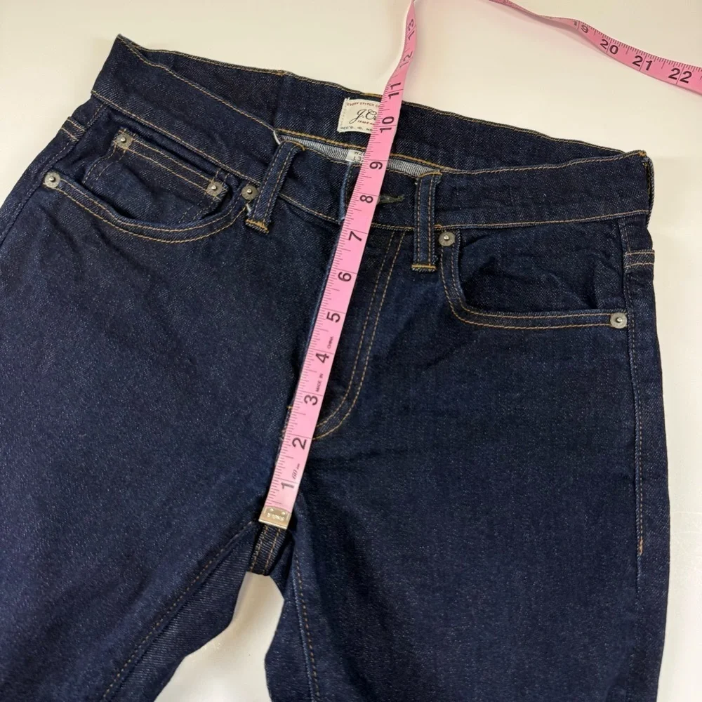 J Crew Jeans Mens 28x32 Dark Indigo 484 Slim Kurabo Japanese Fabric Denim Pants